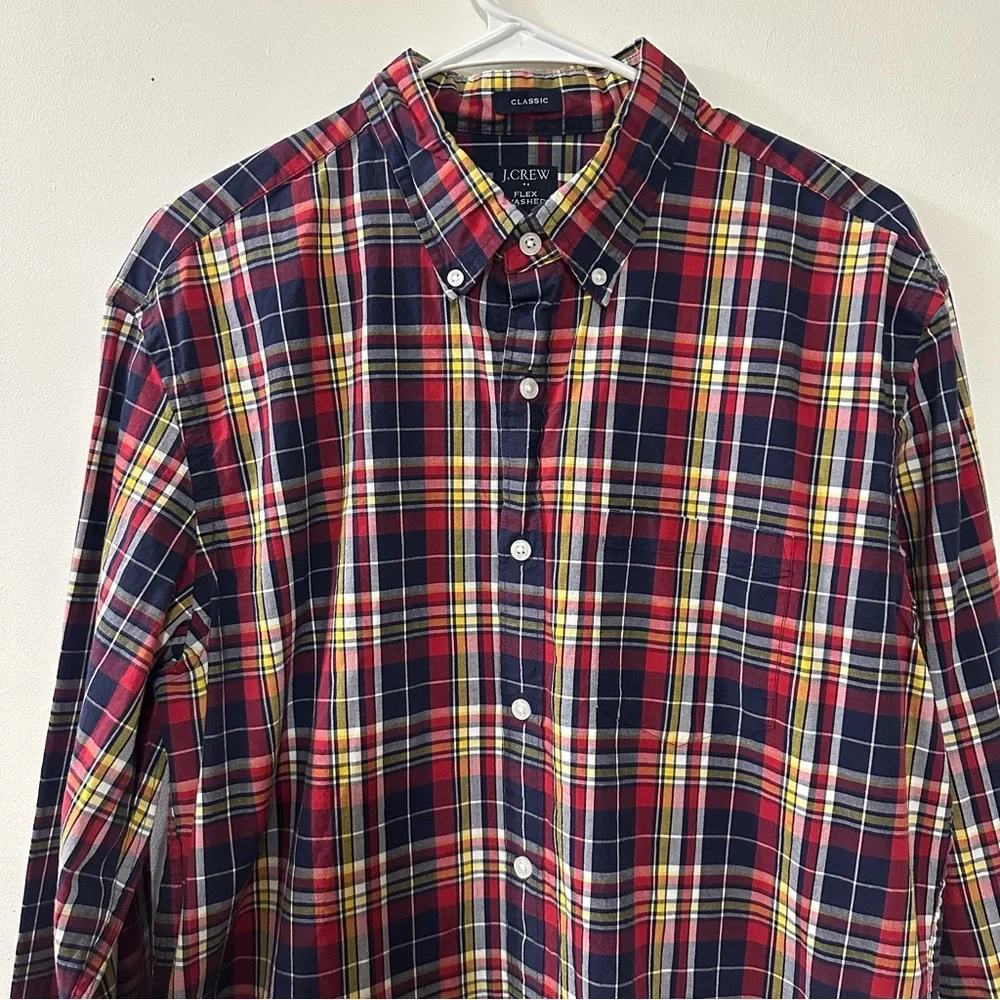 Lot‎ of 2 J.Crew Flex Washed Button Down Shirt Long Sleeve Men’s Sz Large